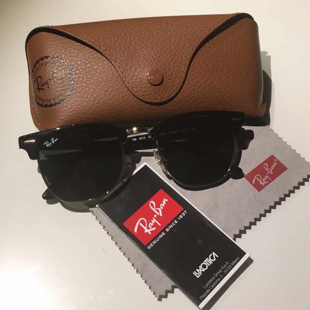 Ray Ban ClubMasters Black/Gold